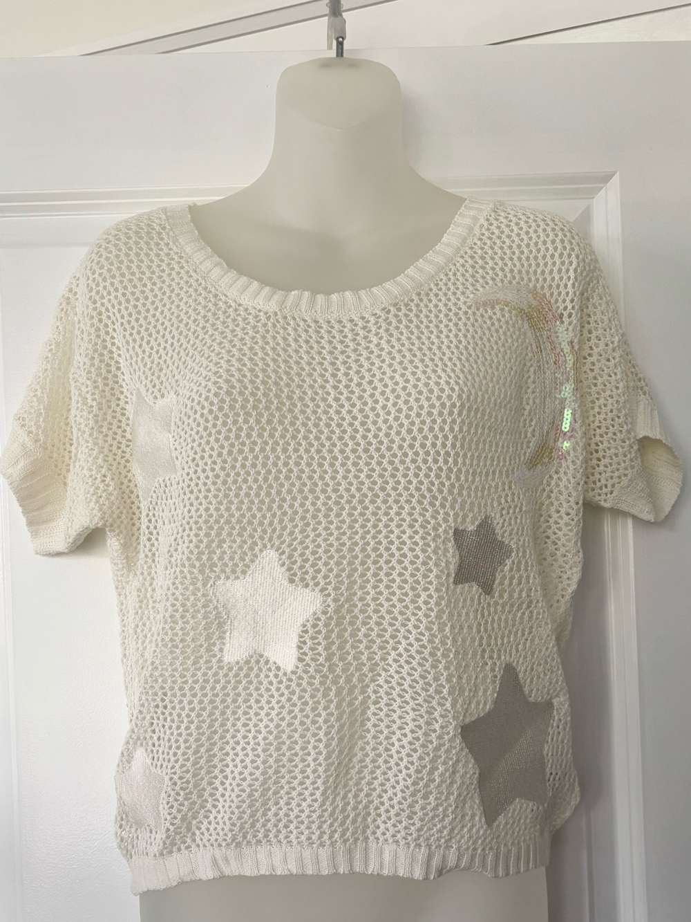 E Hyphen World Gallery x Sanrio "Little Twin Stars" Celestial Sweater - Cream